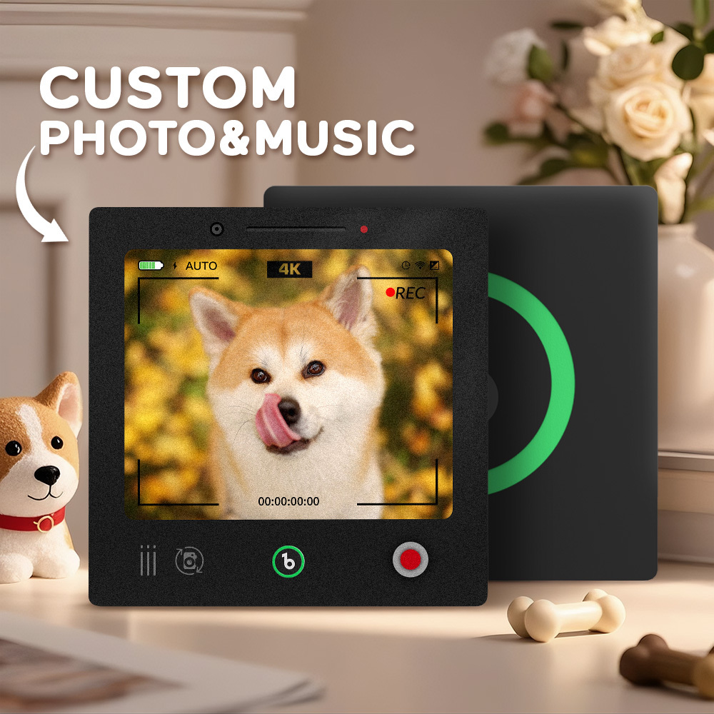 Custom Photo Music Fridge Magnet Frame Music Wall Photo Sticker Music Movement That Can Be Played Camera Style - mysiliconefoodbag