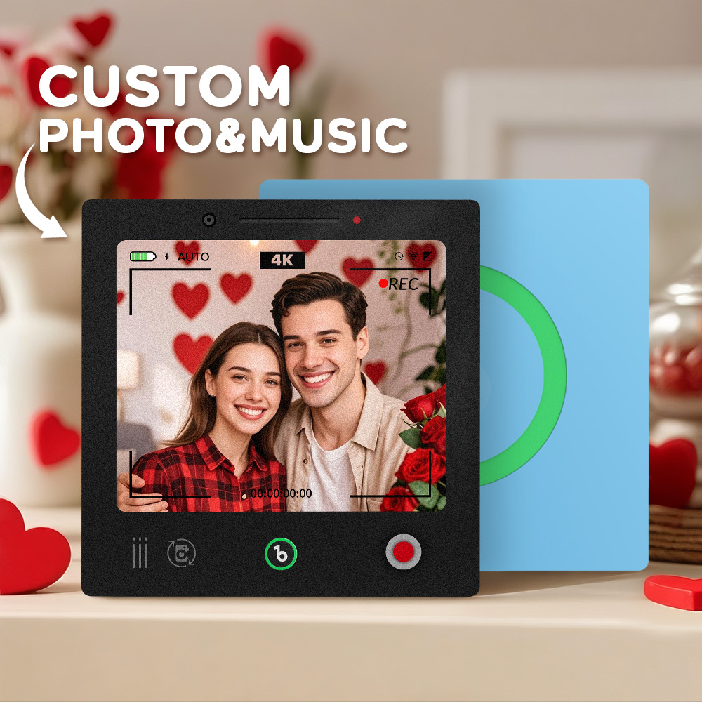 Custom Photo Music Fridge Magnet Frame Music Wall Photo Sticker Music Movement That Can Be Played Camera Style - mysiliconefoodbag