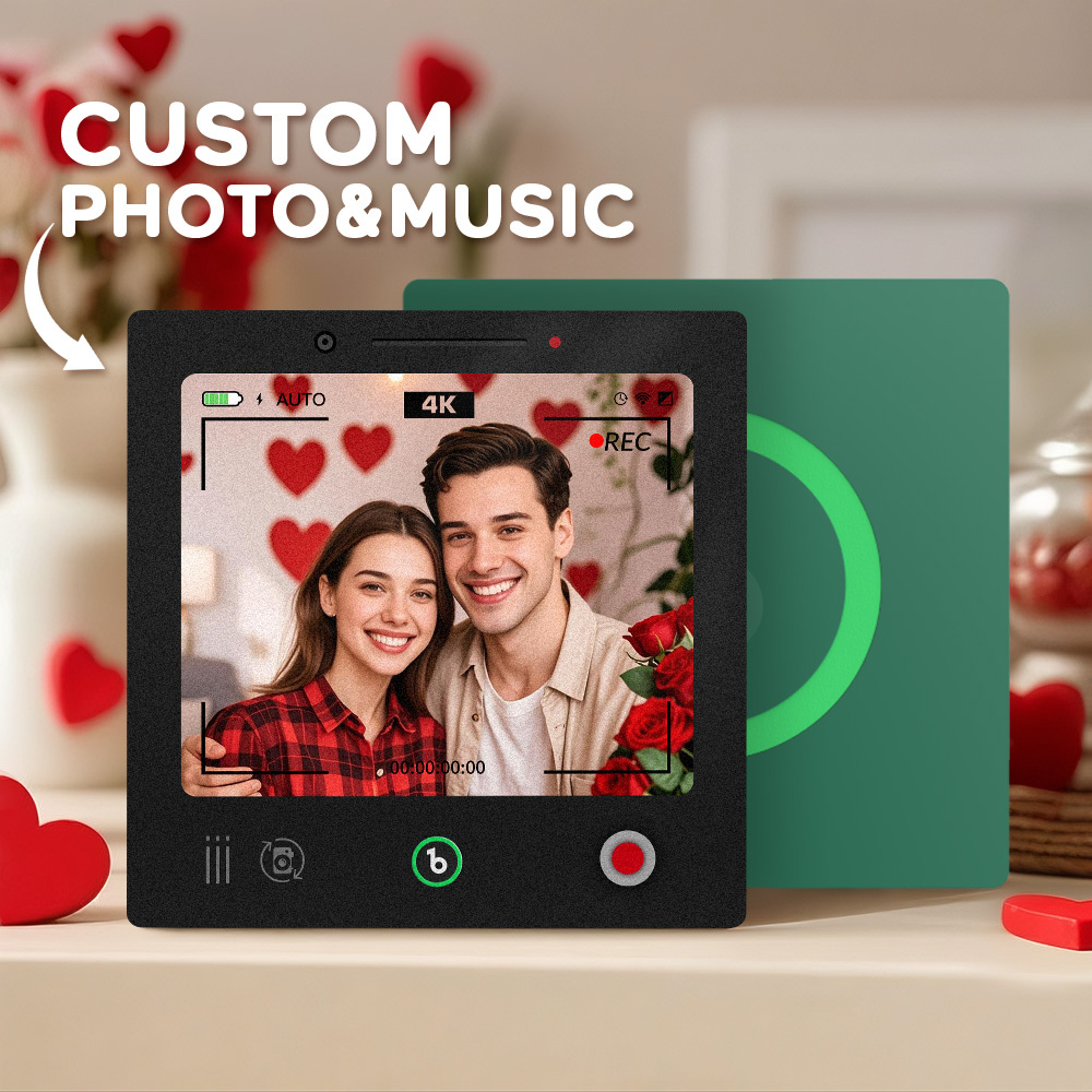 Custom Photo Music Fridge Magnet Frame Music Wall Photo Sticker Music Movement That Can Be Played Camera Style - mysiliconefoodbag