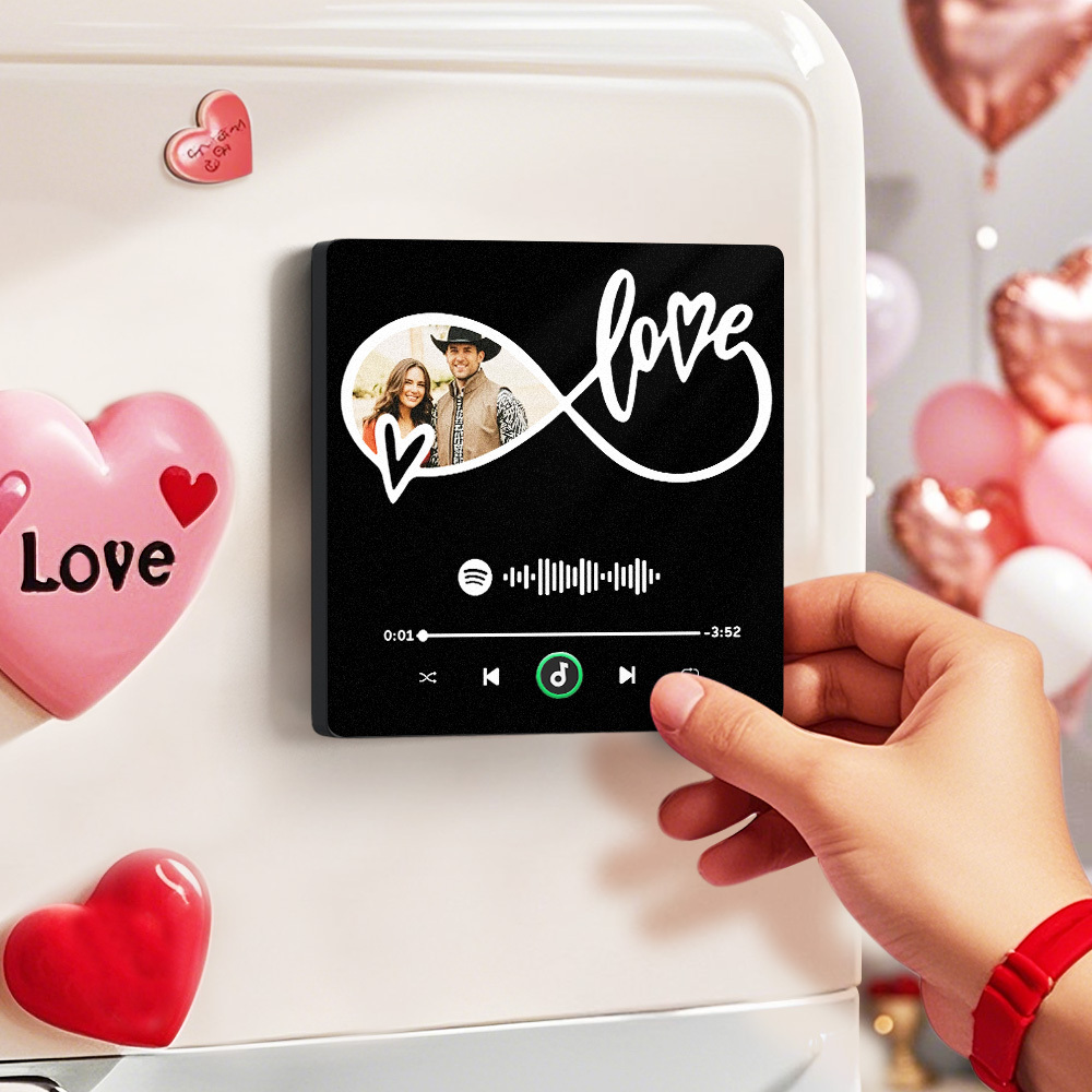 Upgrade Custom Music & Photo Fridge Magnet FridgeBeats Pro Supports Bluetooth Connectivity Colorful Frame Album Fridge Magnet Valentine's Day Gift