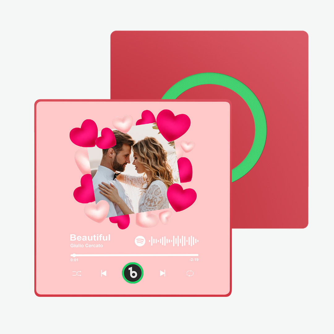 Custom Wedding Photo Fridge Magnets Personalized First Dance Song Magnets Can Play Music Customizable Picture Fridge Magnets Anniversary Valentine's Day Gifts Home Decor for Wife Husband - mysiliconefoodbag