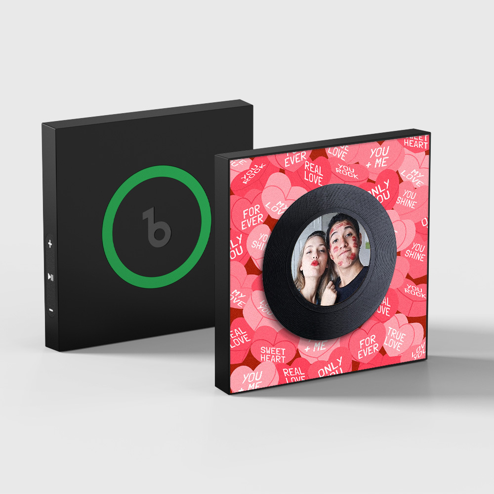 Custom Music And Photo Fridge Magnet Supports NFC Functionality Heart
