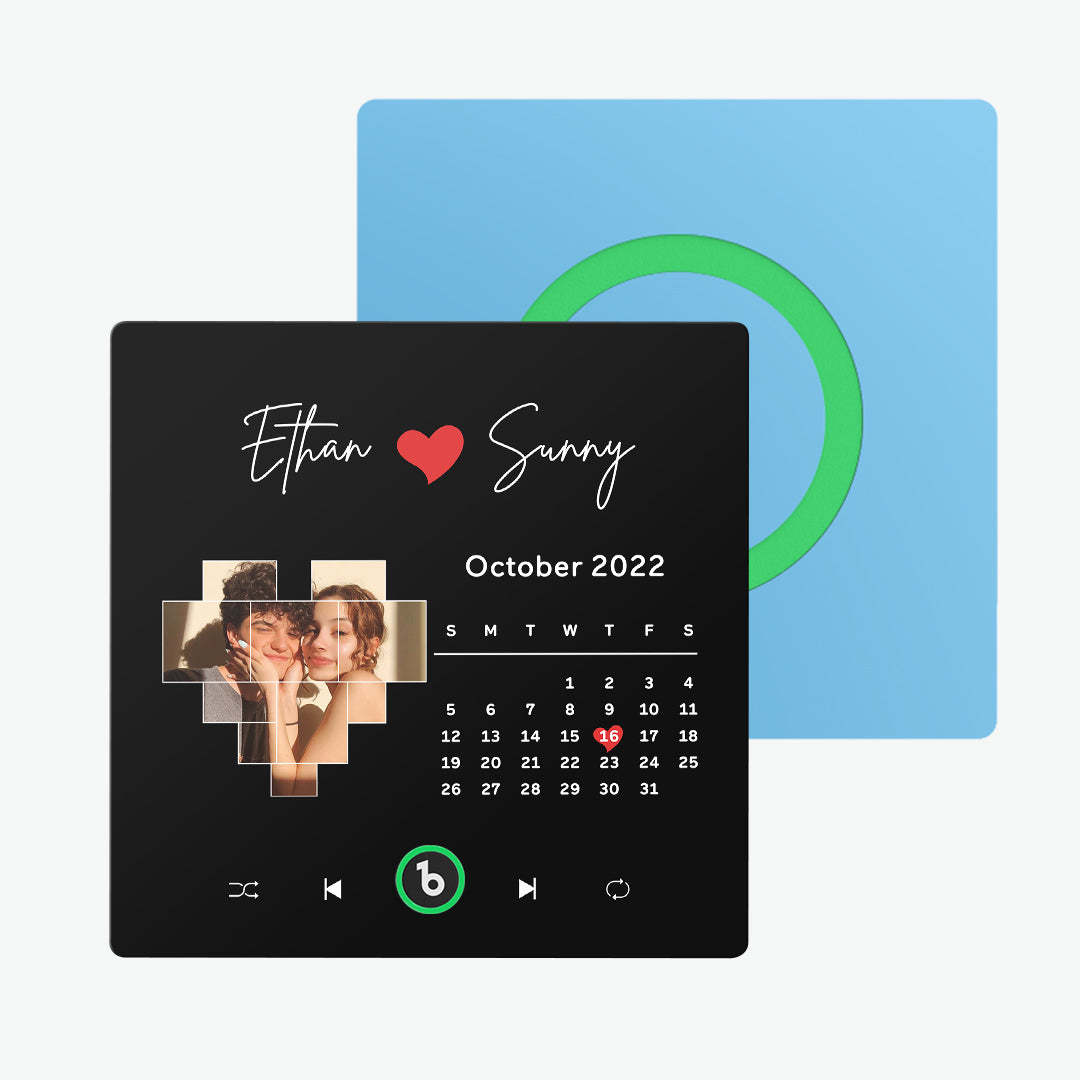 Custom Music Fridge Magnet with Photo and Date Colorful Album Fridge Magnet Gifts for Couple - mysiliconefoodbag