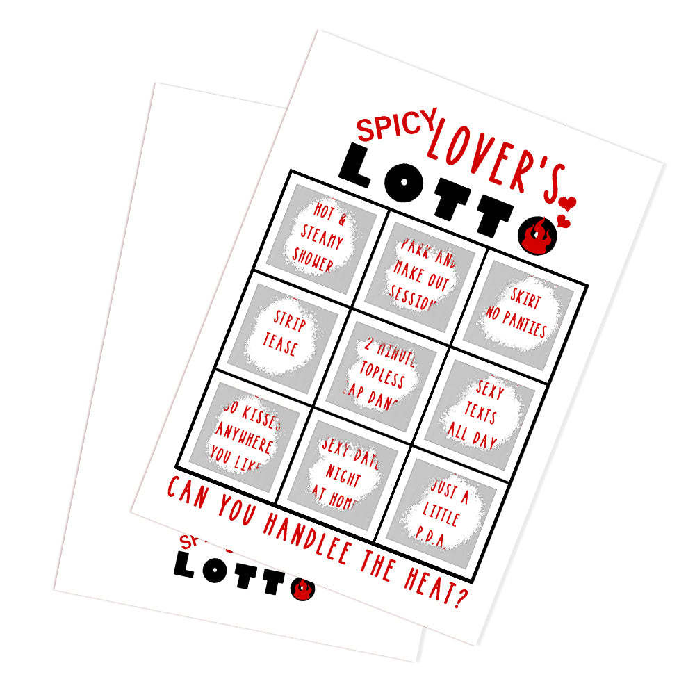 Lover's Lotto Scratch Card Valentine's Day Surprise Funny Scratch off Card - mysiliconefoodbag
