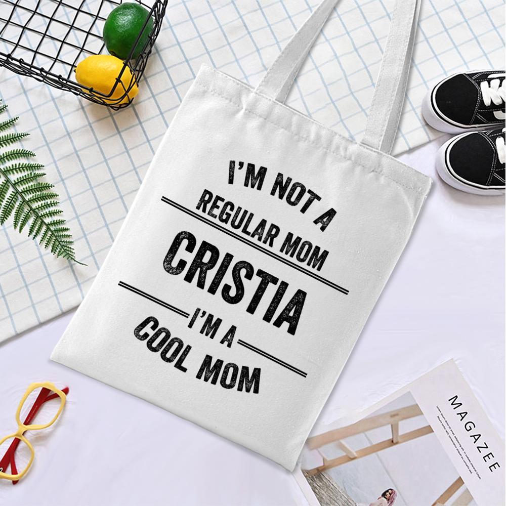 custom canvas tote bag for mom personalized beach bag reusable storage handbag