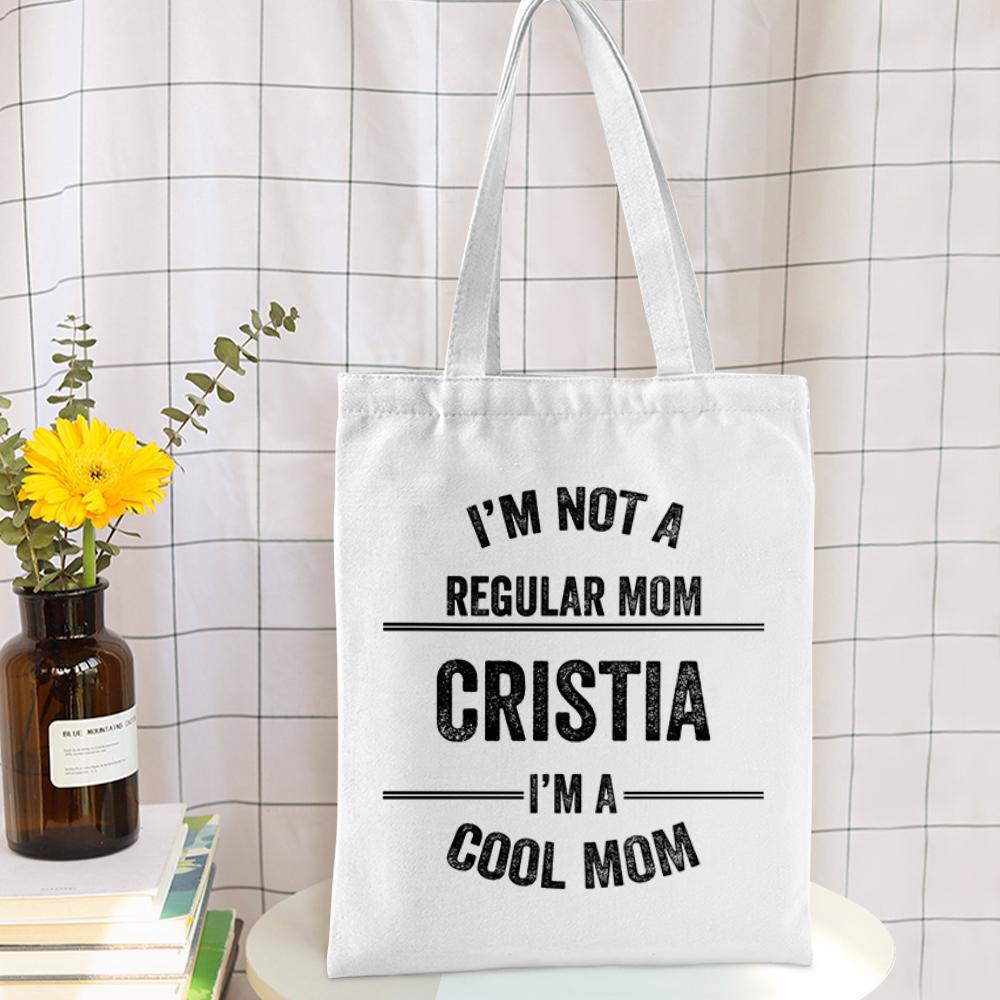 custom canvas tote bag for mom personalized beach bag reusable storage handbag