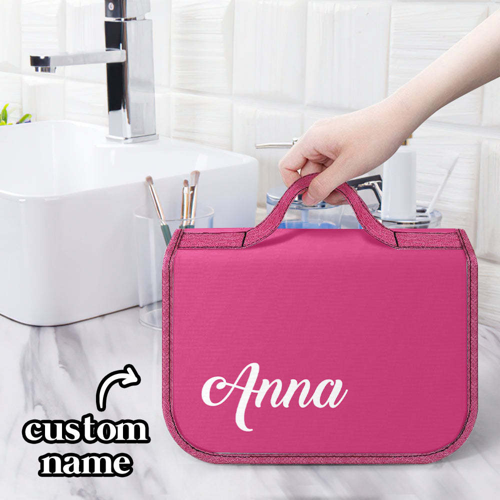 Custom Hanging Toiletry Bag Personalized Cosmetic Makeup Travel Organizer for Men and Women - mysiliconefoodbag