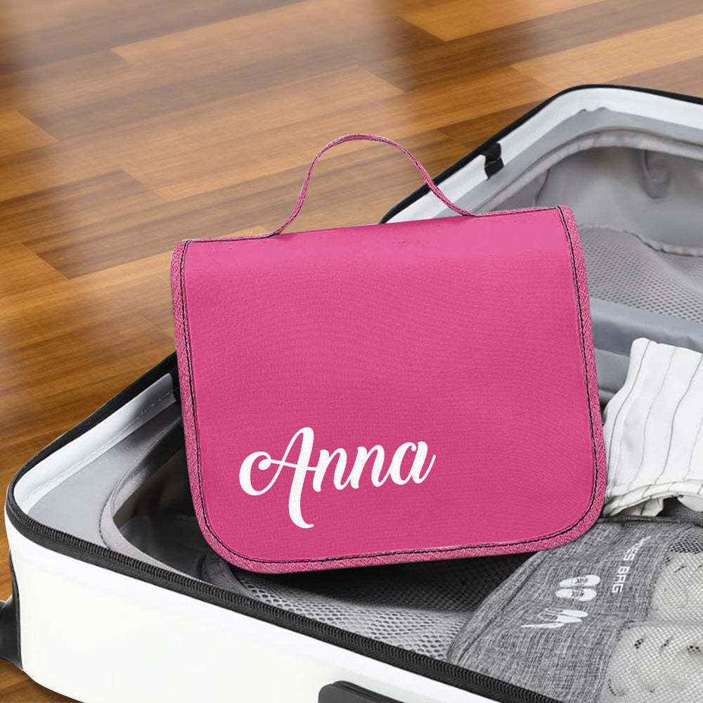 Custom Hanging Toiletry Bag Personalized Cosmetic Makeup Travel Organizer for Men and Women - mysiliconefoodbag