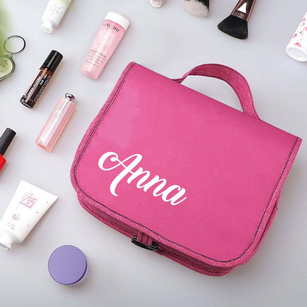 Custom Hanging Toiletry Bag Personalized Cosmetic Makeup Travel Organizer for Men and Women - mysiliconefoodbag