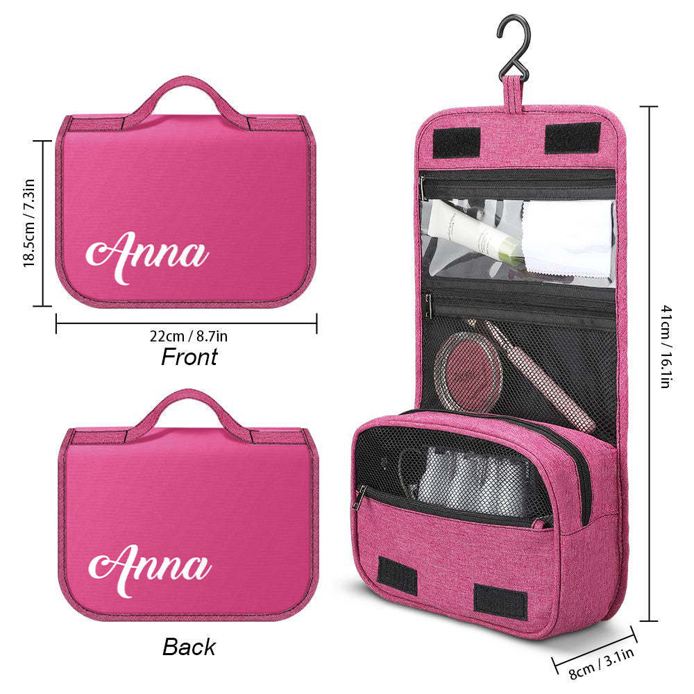 Custom Hanging Toiletry Bag Personalized Cosmetic Makeup Travel Organizer for Men and Women - mysiliconefoodbag