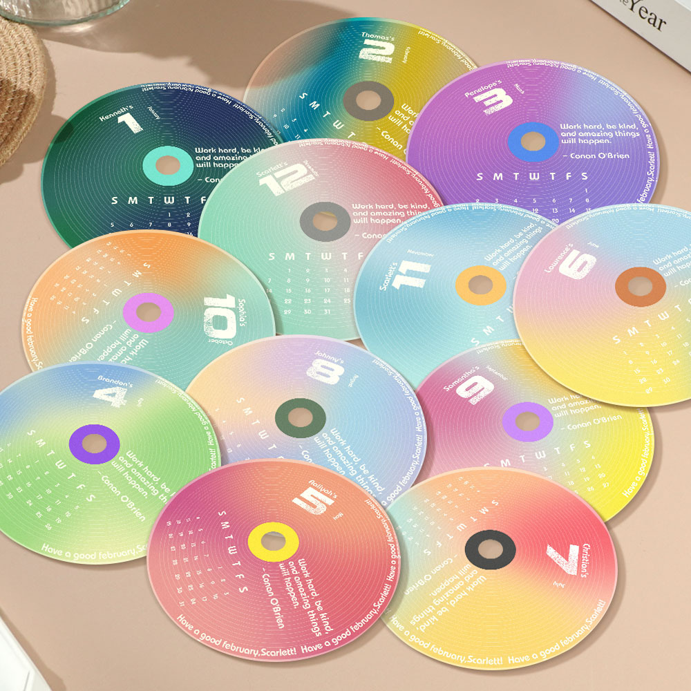 Custom NFC Acrylic Music Calendar Personalized Desk Display & Romantic Gift for Couples Friends & Fans