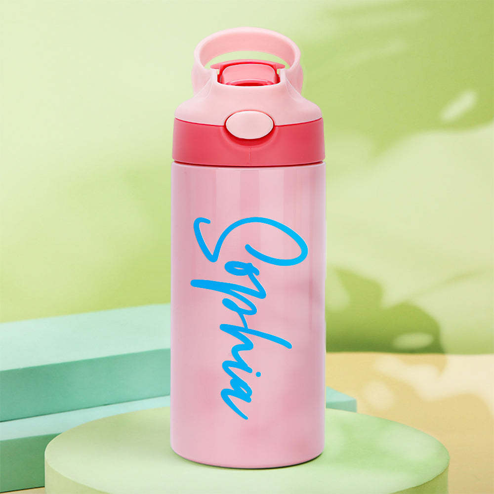 Personalized Name Water Bottles Custom 12oz Water Bottles Cute Back to School Gifts for Kids - mysiliconefoodbag