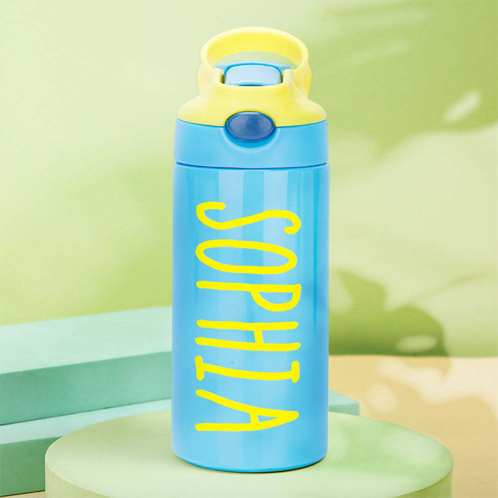 Personalized Name Water Bottles Custom 12oz Water Bottles Cute Back to School Gifts for Kids - mysiliconefoodbag