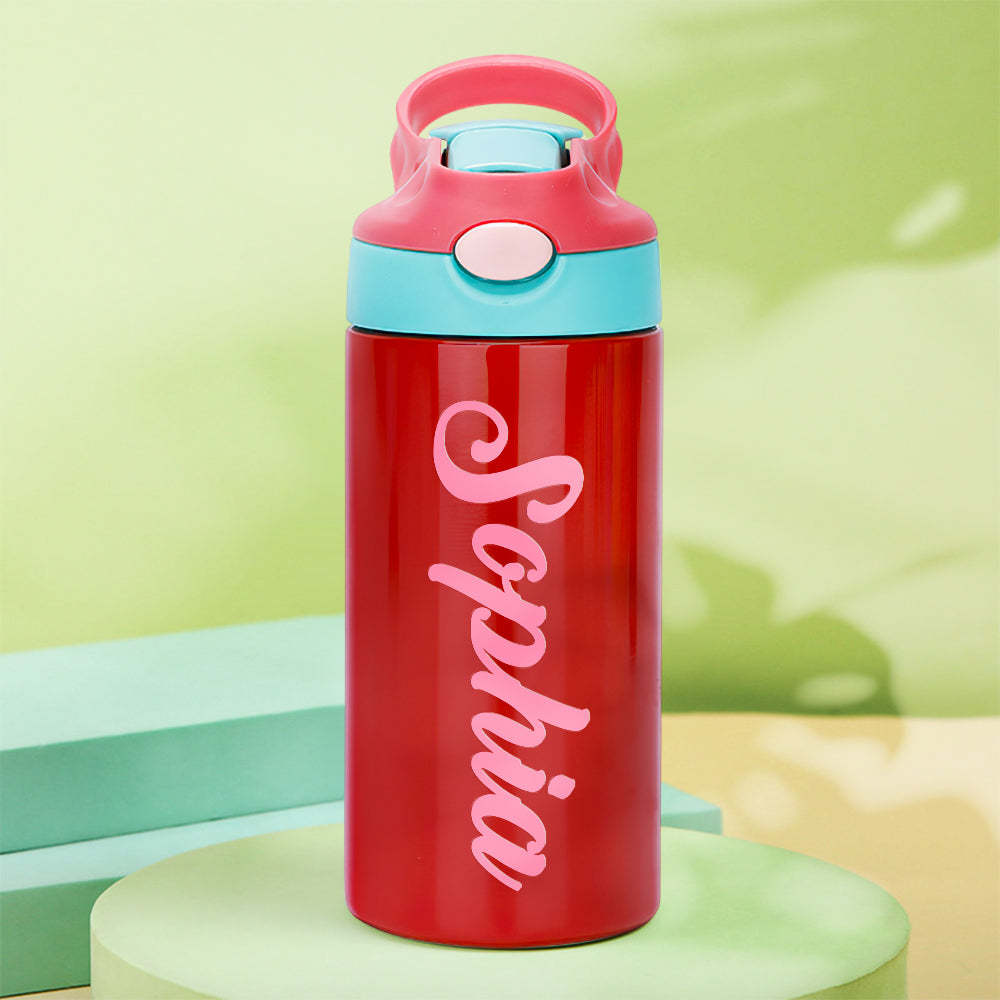 Personalized Name Water Bottles Custom 12oz Water Bottles Cute Back to School Gifts for Kids - mysiliconefoodbag