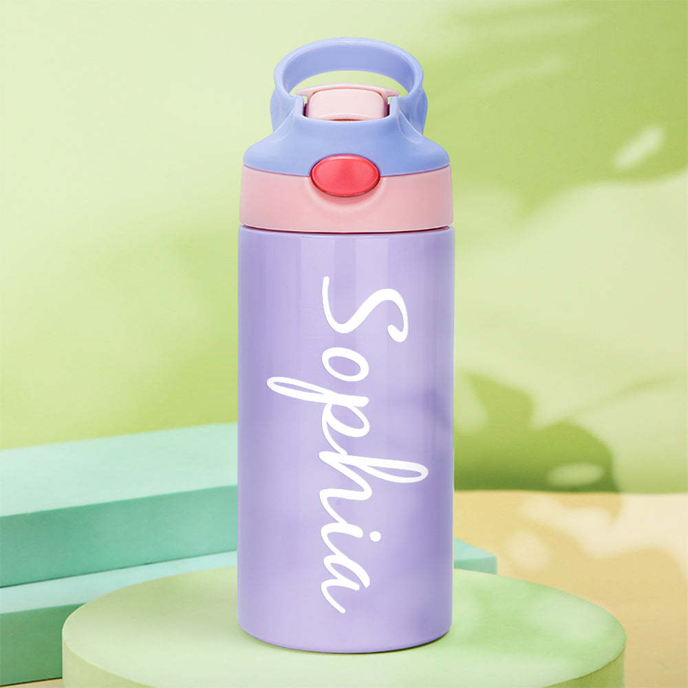 Personalized Name Water Bottles Custom 12oz Water Bottles Cute Back to School Gifts for Kids - mysiliconefoodbag