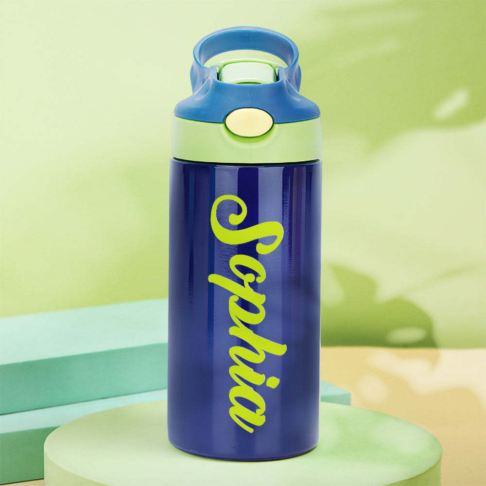 Personalized Name Water Bottles Custom 12oz Water Bottles Cute Back to School Gifts for Kids - mysiliconefoodbag