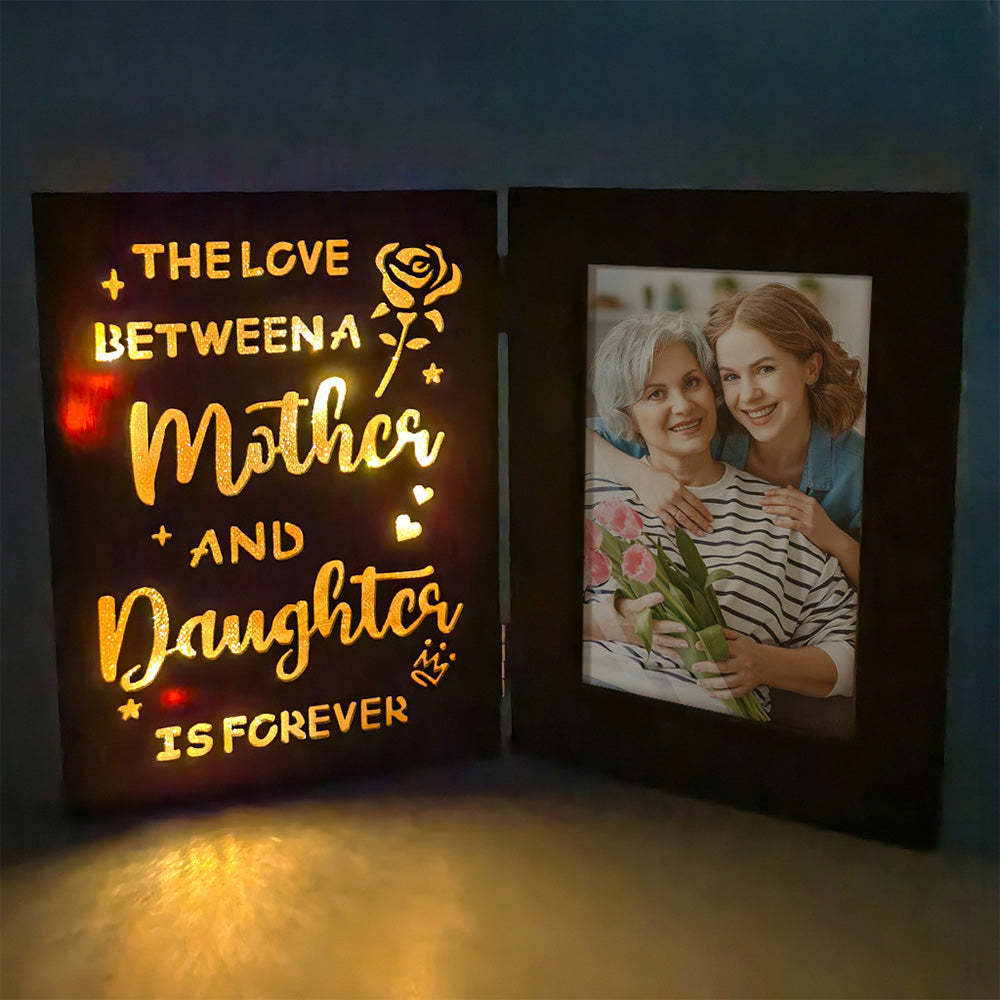 Personalized Photo Frame with Lights Gift for Father Mother Lover - mysiliconefoodbag