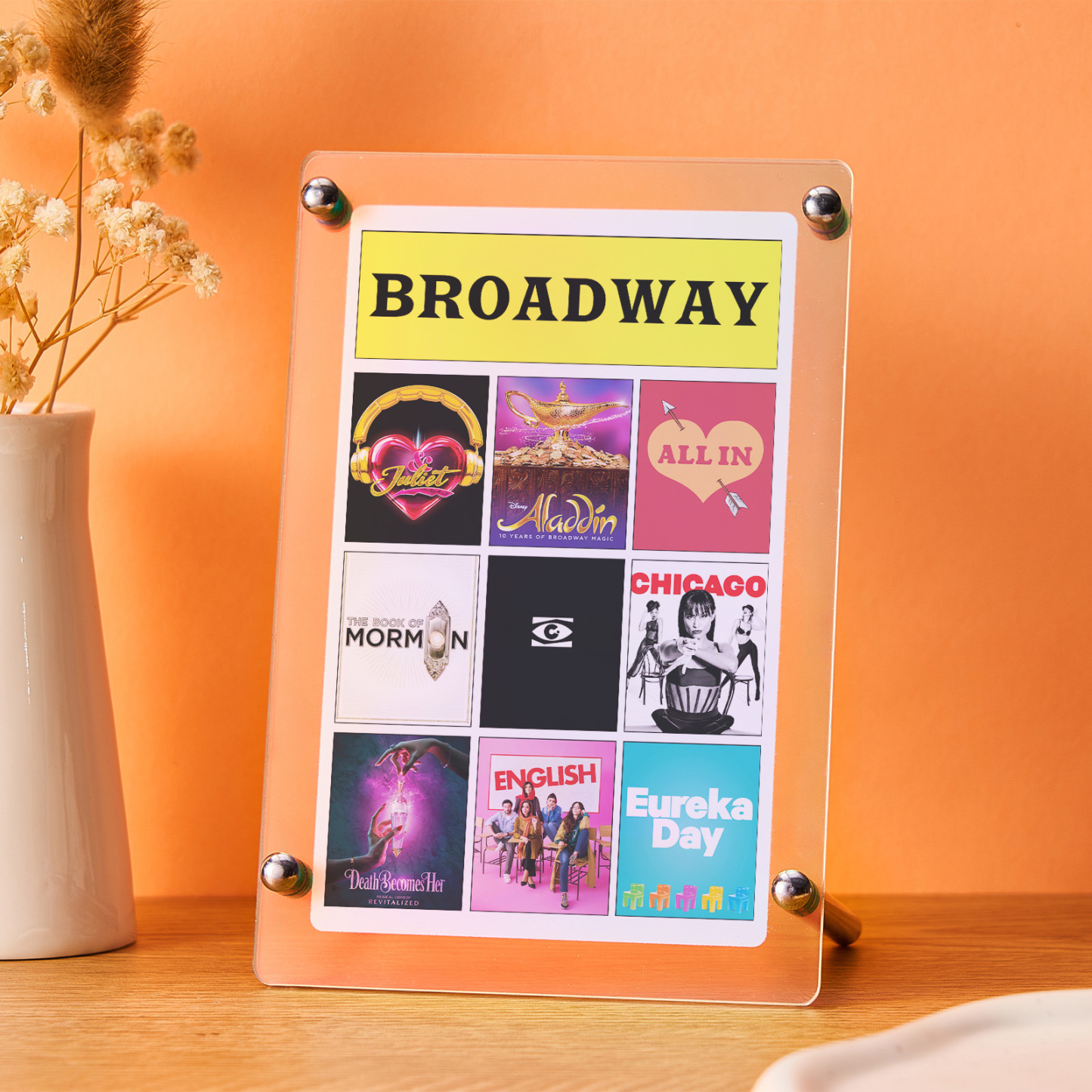Custom Broadway Poster Display - Broadway Show Poster Printing | Broadway, Musicals, Acrylic Board Display Acrylic Plaque