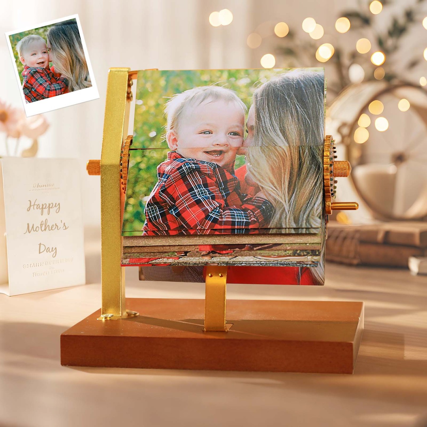 Personalized Flip Book from Your Memories - Custom Flip Book Rotating Photo Album Gift for Her/Him, Memories in Motion Flipbook