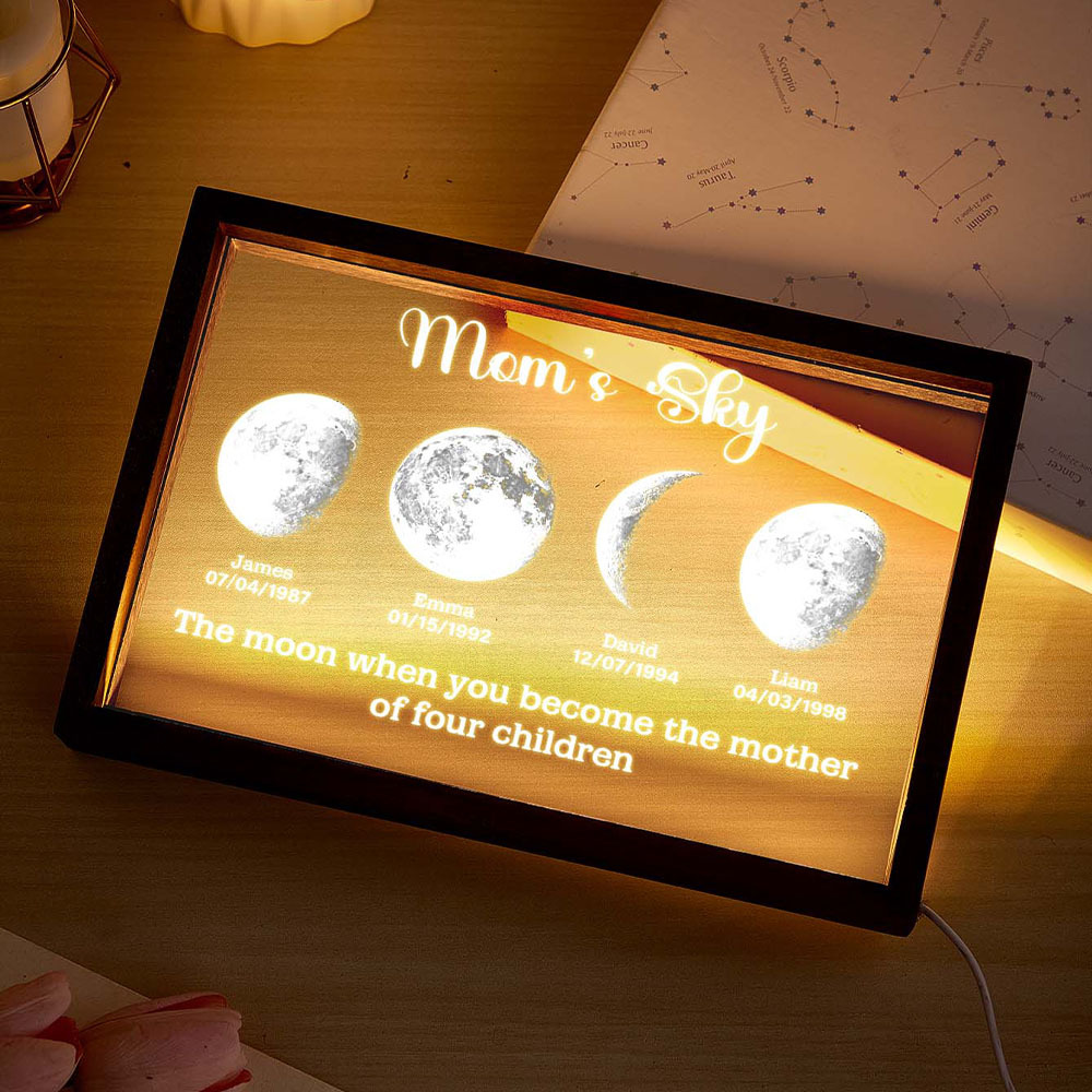 Custom Mom's Sky Led Light Frame Personalised Gifts for Mum