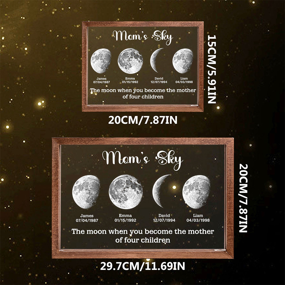 Custom Mom's Sky Led Light Frame Personalised Gifts for Mum