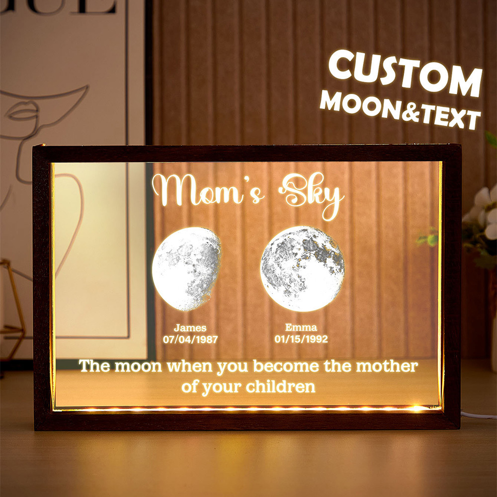 Custom Mom's Sky Led Light Frame Personalised Gifts for Mum