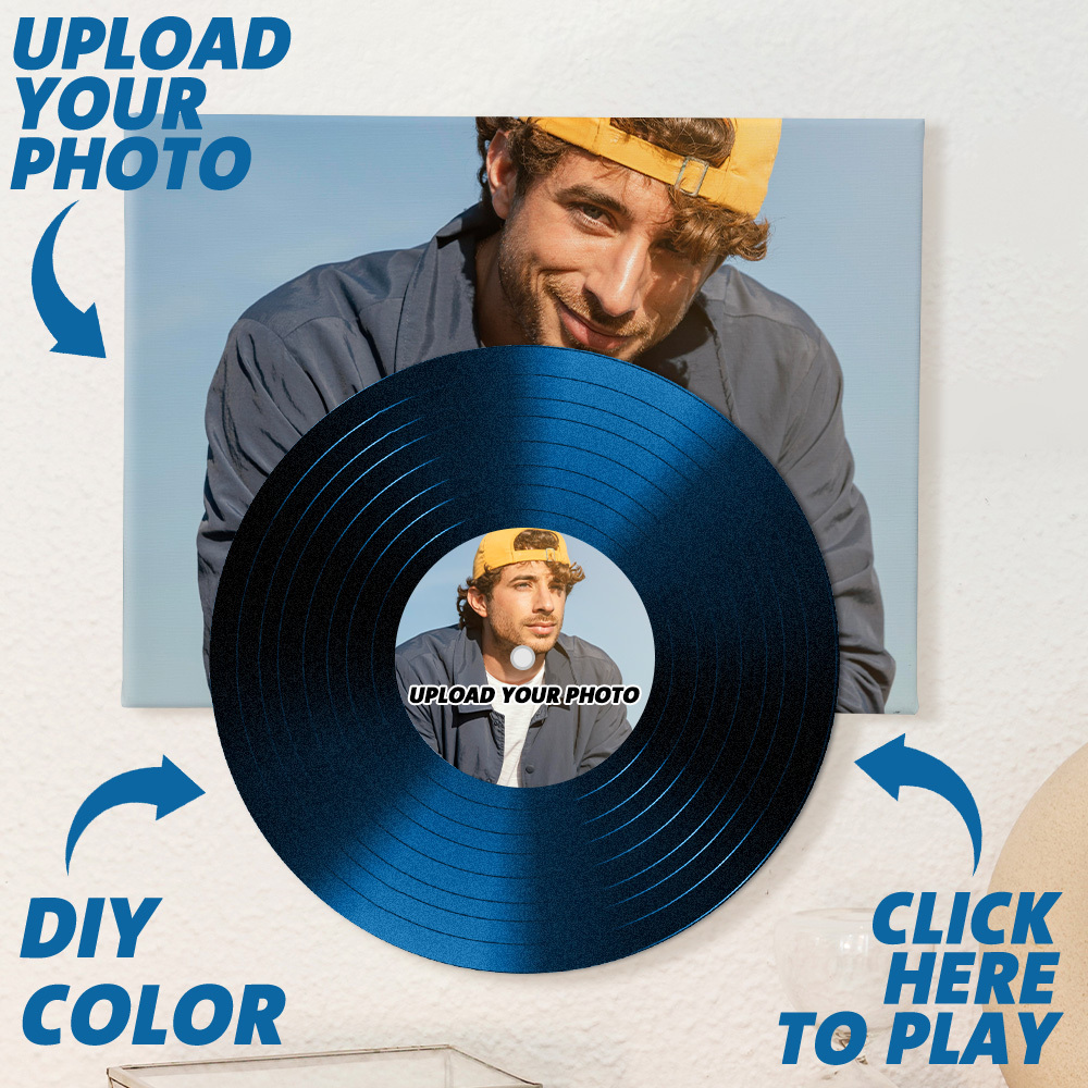 Custom Vinyl Record Wall Art Self-Expression Through Personalized Portrait Turn Your Image into Music Wall Art for You Gift to Yourself in Style