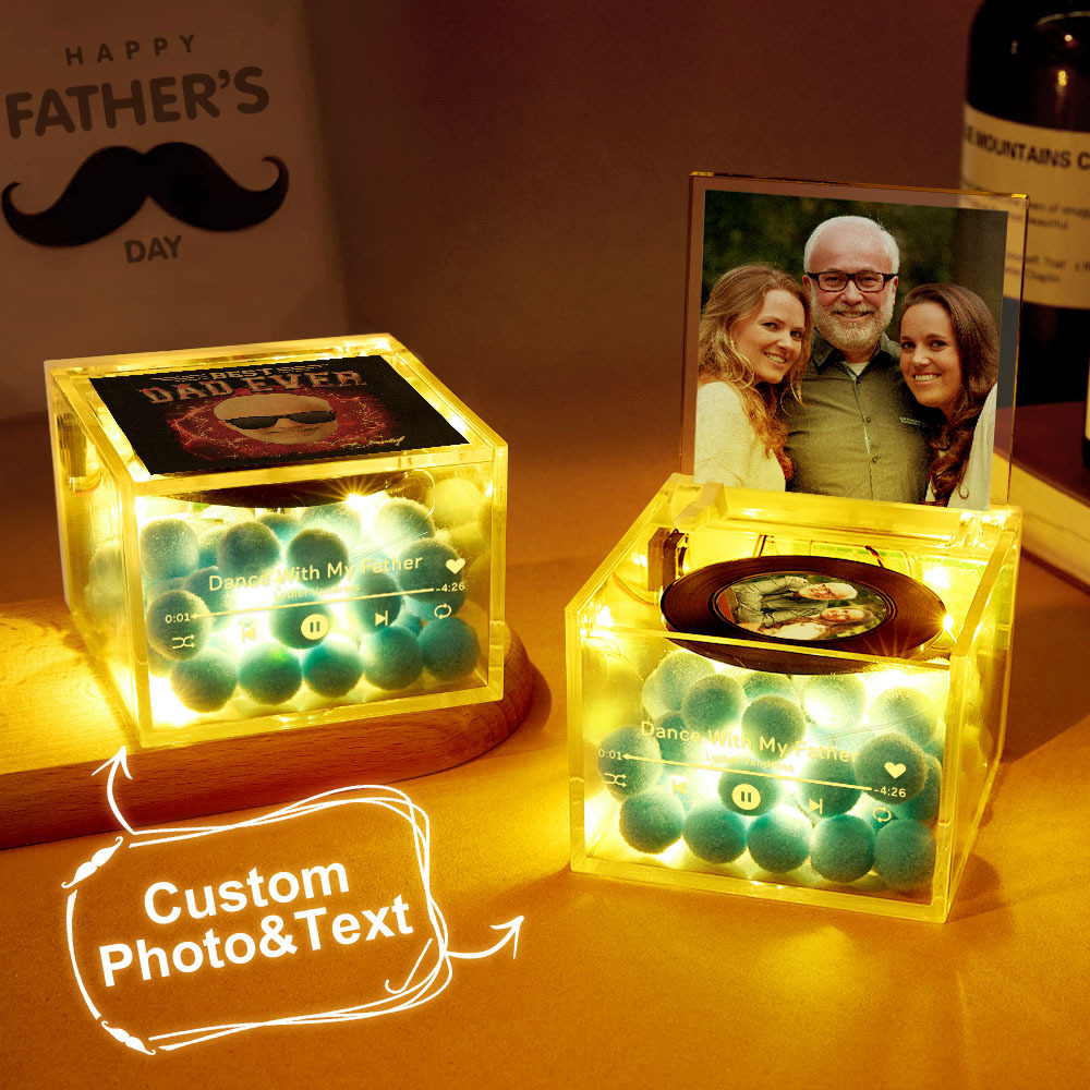 Custom Mini Vinyl Record Player Automatic Music Player Best Dad Style 