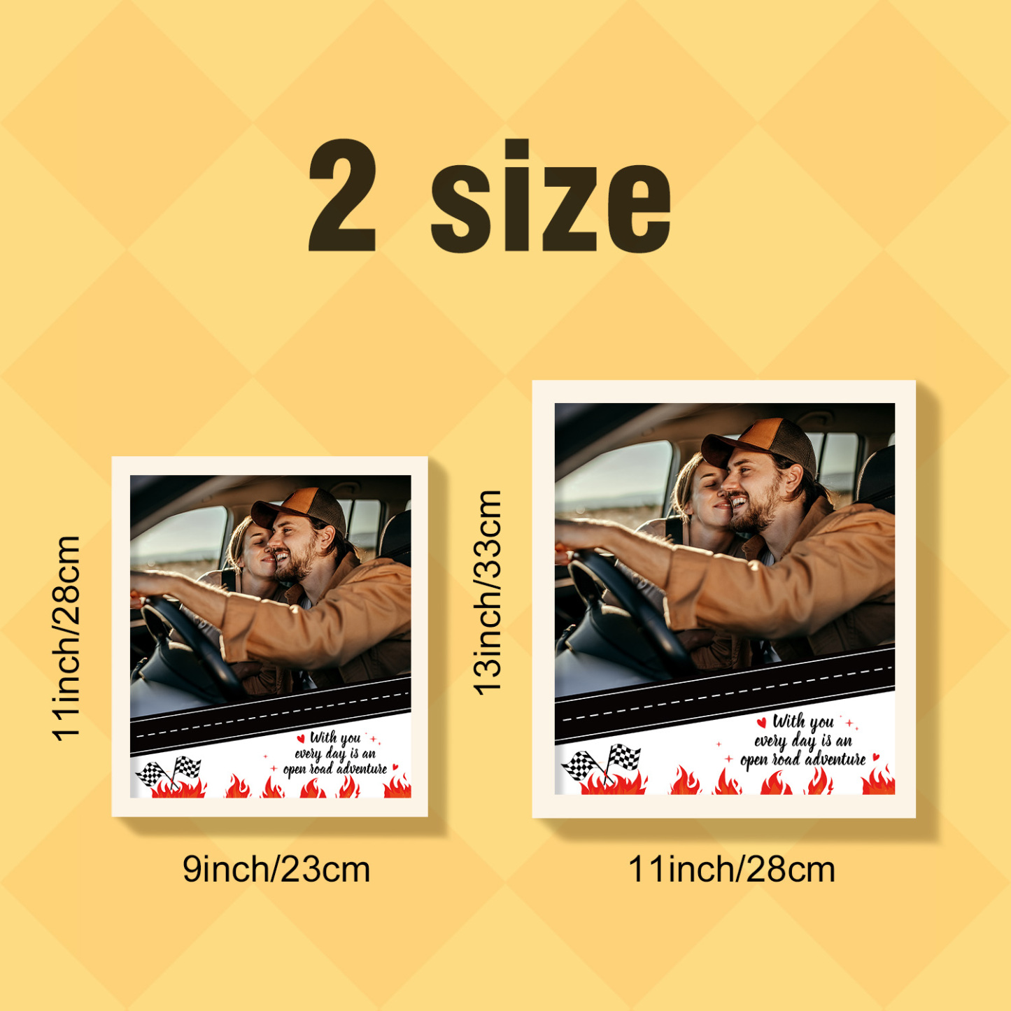 Personalized Race Car Photo Gifts For Couples on Valentine's Day, Wheels for Car Lover Custom Car Frame Anniversary Gift For Loved Ones