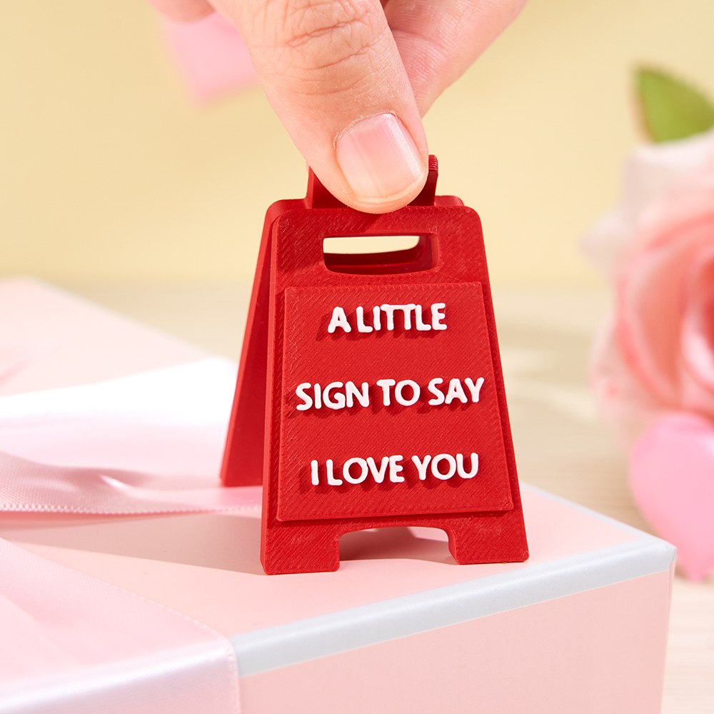 Personalized Girlfriend A Little Sign To Say I Love You Mini Love Sign Custom Multiple Colors 3D Printed A-frame Sign Valentine's Day Gift for Her