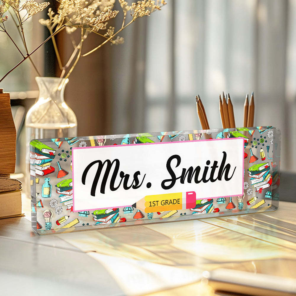Personalized Teacher Desk Name Plate Teacher Gifts - mysiliconefoodbag
