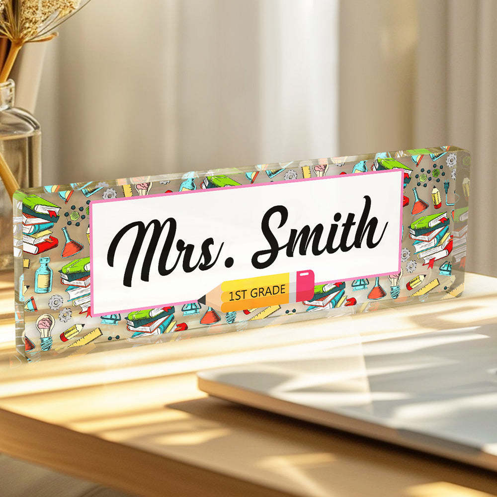 Personalized Teacher Desk Name Plate Teacher Gifts - mysiliconefoodbag