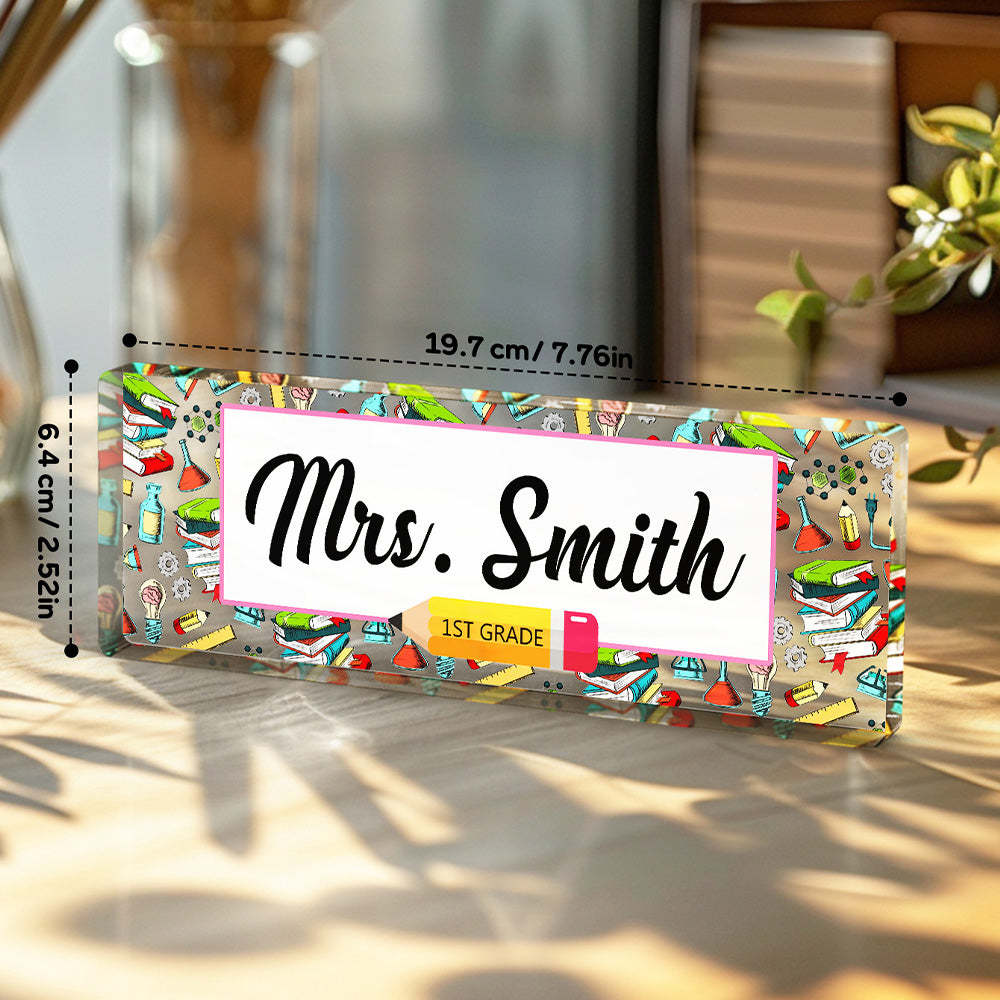 Personalized Teacher Desk Name Plate Teacher Gifts - mysiliconefoodbag
