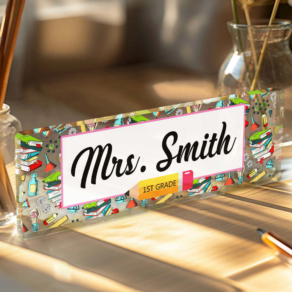 Personalized Teacher Desk Name Plate Teacher Gifts - mysiliconefoodbag