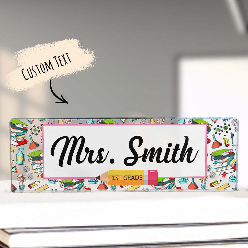 Personalized Teacher Desk Name Plate Teacher Gifts - mysiliconefoodbag