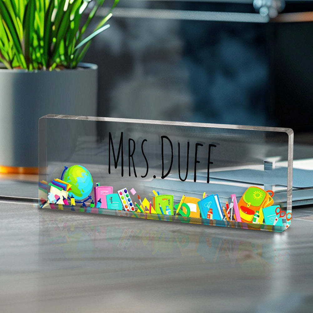 Personalized Teacher Desk Name Plate Teacher Gifts - mysiliconefoodbag