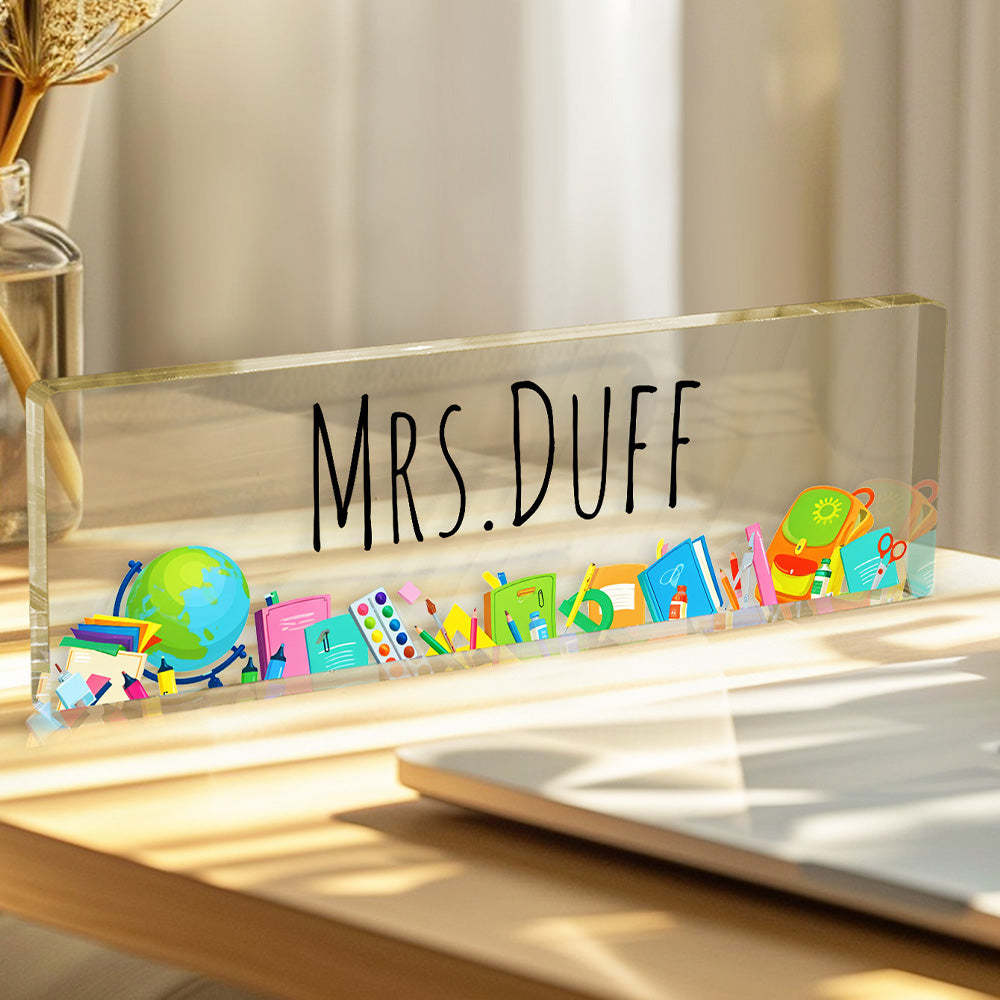 Personalized Teacher Desk Name Plate Teacher Gifts - mysiliconefoodbag