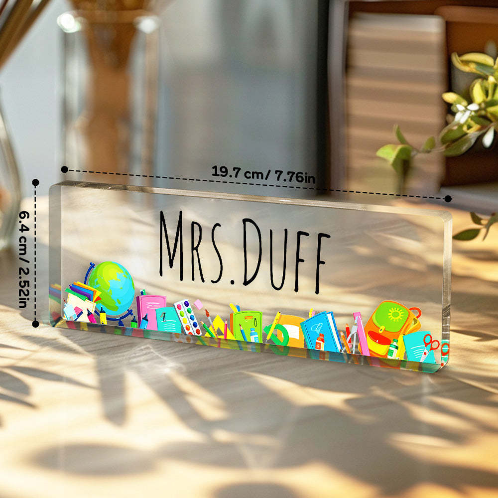 Personalized Teacher Desk Name Plate Teacher Gifts - mysiliconefoodbag