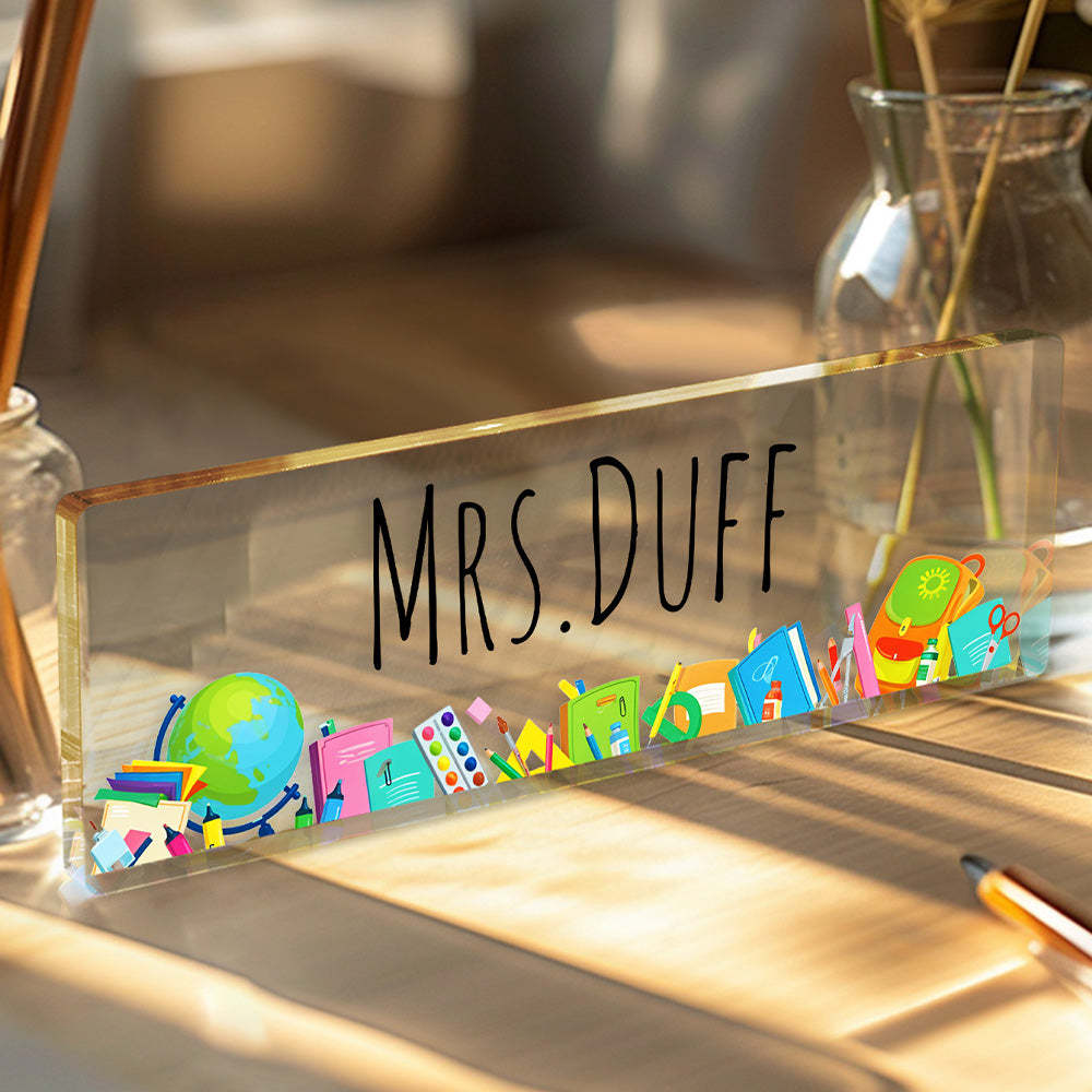 Personalized Teacher Desk Name Plate Teacher Gifts - mysiliconefoodbag