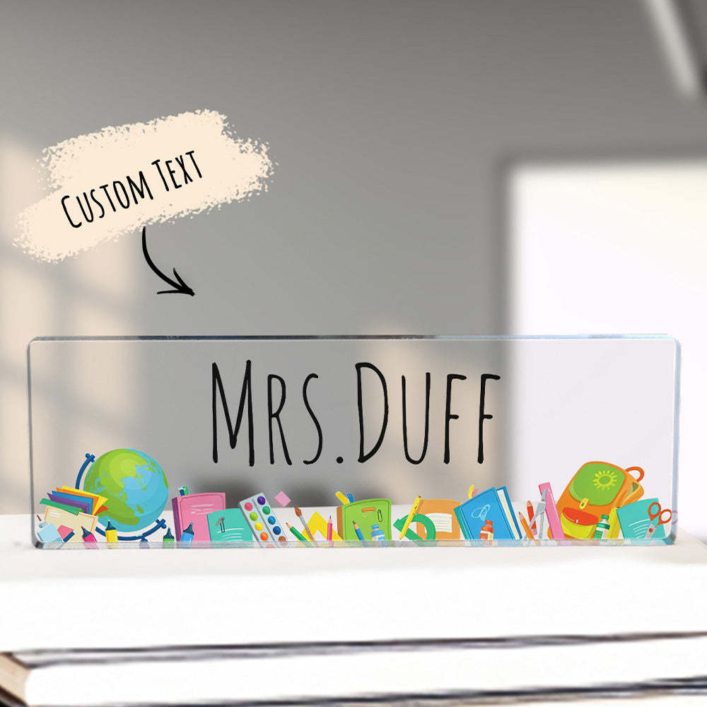 Personalized Teacher Desk Name Plate Teacher Gifts - mysiliconefoodbag