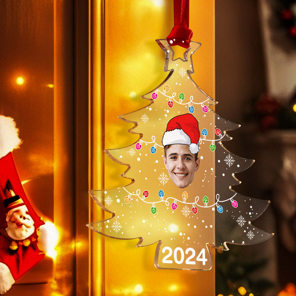 Personalized Family Photo Christmas Tree Ornament Christmas Decorate Gift for Family - mysiliconefoodbag