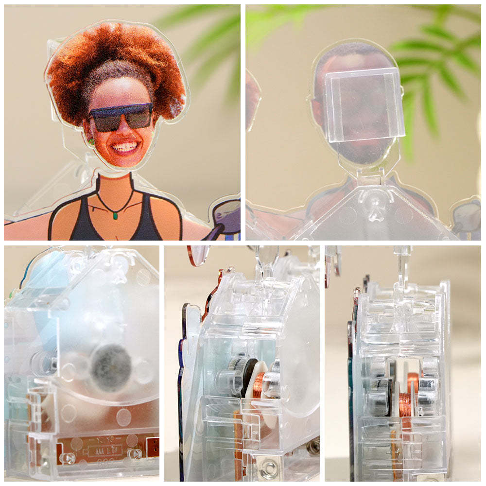 Personalized Face Couple In Car Shaking Head Standee Gift for Couple - mysiliconefoodbag