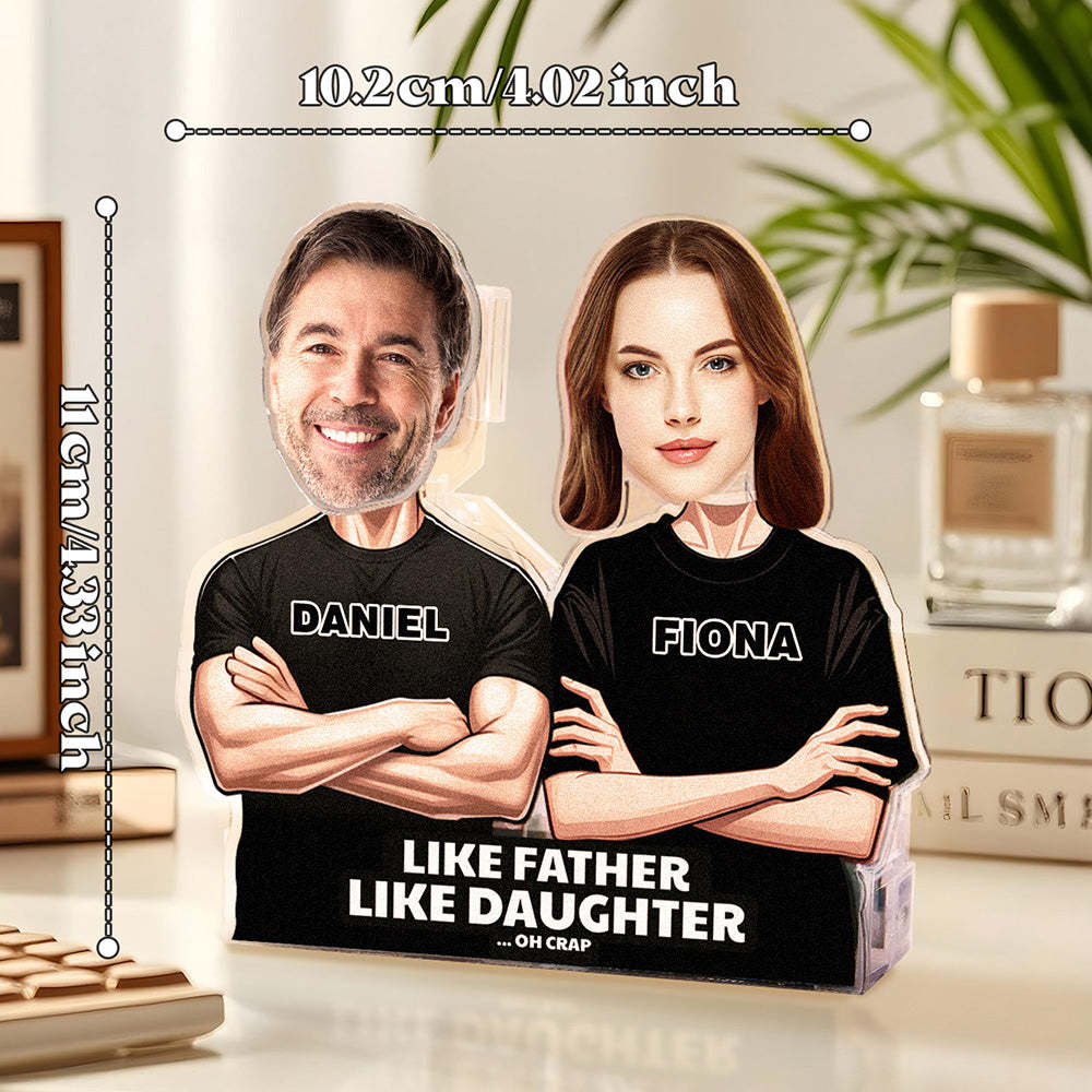 Personalized Face Shaking Head Standee Gift for Dad Mom - mysiliconefoodbag