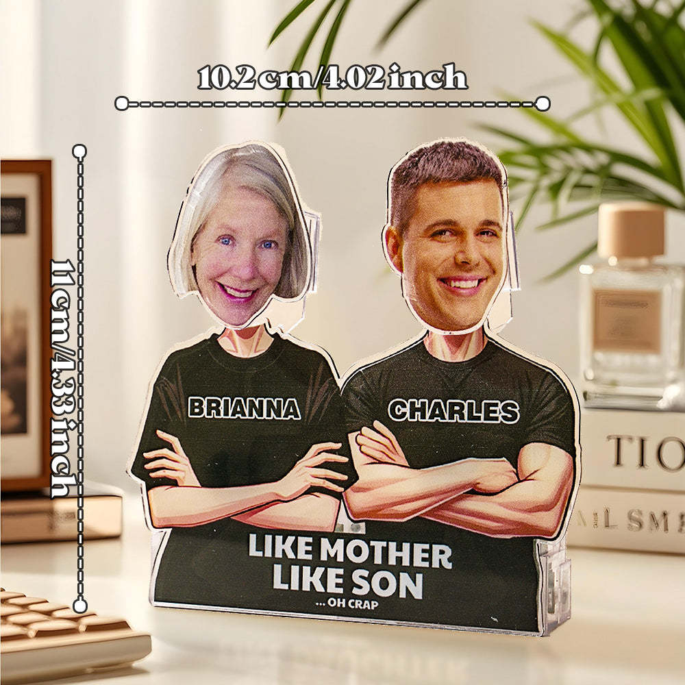 Personalized Face Shaking Head Standee Gift for Dad Mom - mysiliconefoodbag