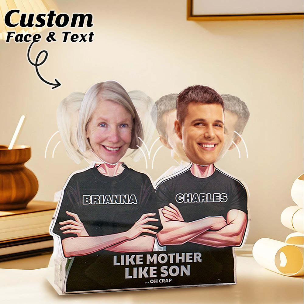 Personalized Face Shaking Head Standee Gift for Dad Mom - mysiliconefoodbag