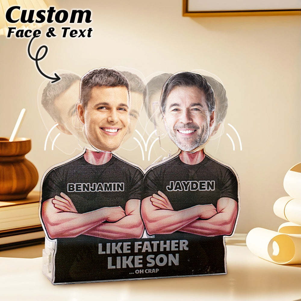 Personalized Face Shaking Head Standee Gift for Dad Mom - mysiliconefoodbag