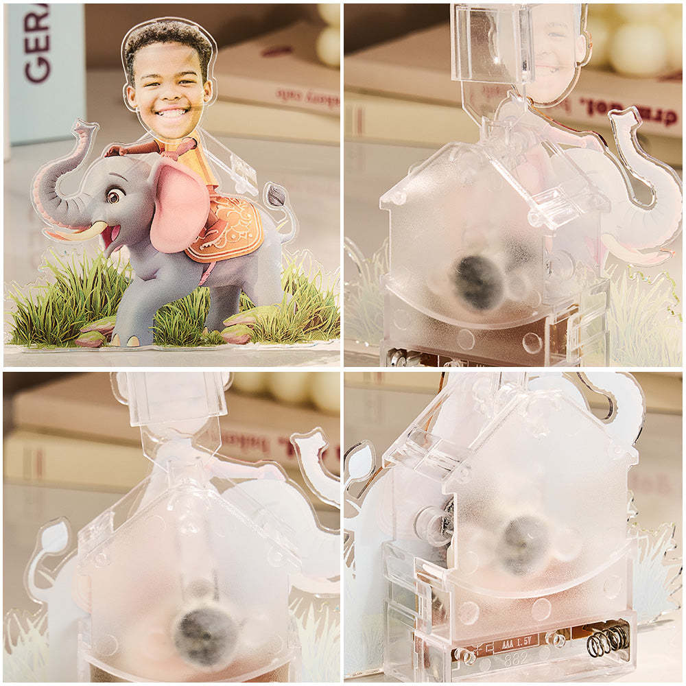 Personalized Face Kids and Animal Shaking Head Standee Gift for Kids - mysiliconefoodbag
