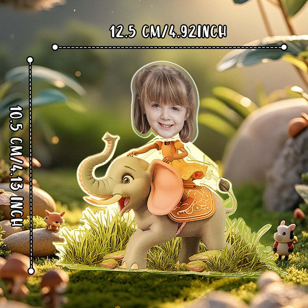 Personalized Face Kids and Animal Shaking Head Standee Gift for Kids - mysiliconefoodbag