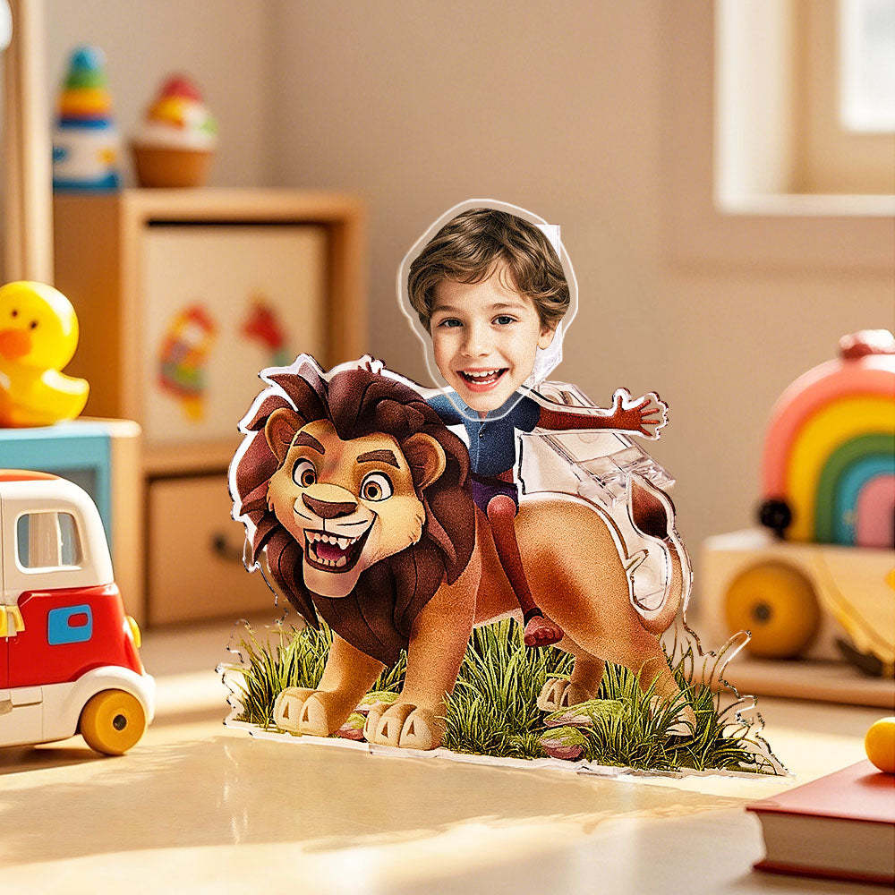 Personalized Face Kids and Animal Shaking Head Standee Gift for Kids - mysiliconefoodbag
