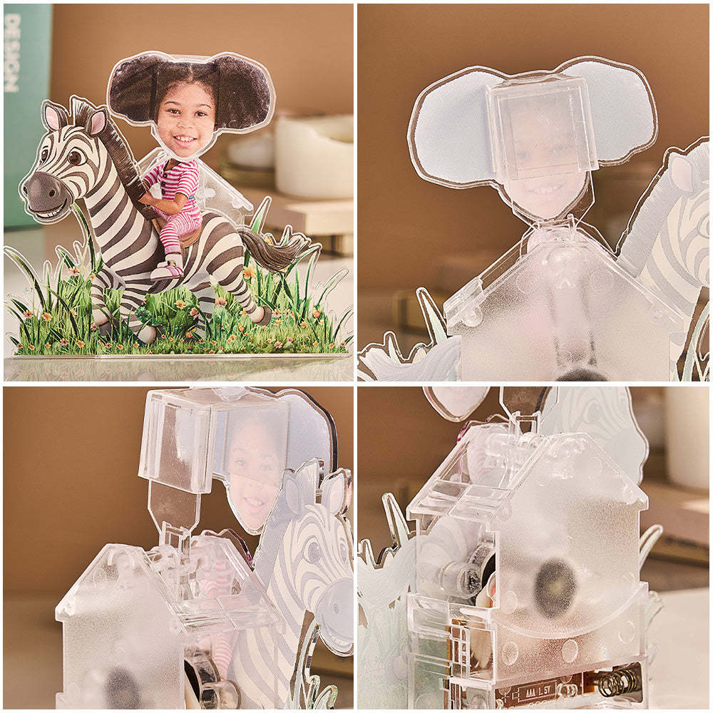 Personalized Face Kids and Animal Shaking Head Standee Gift for Kids - mysiliconefoodbag